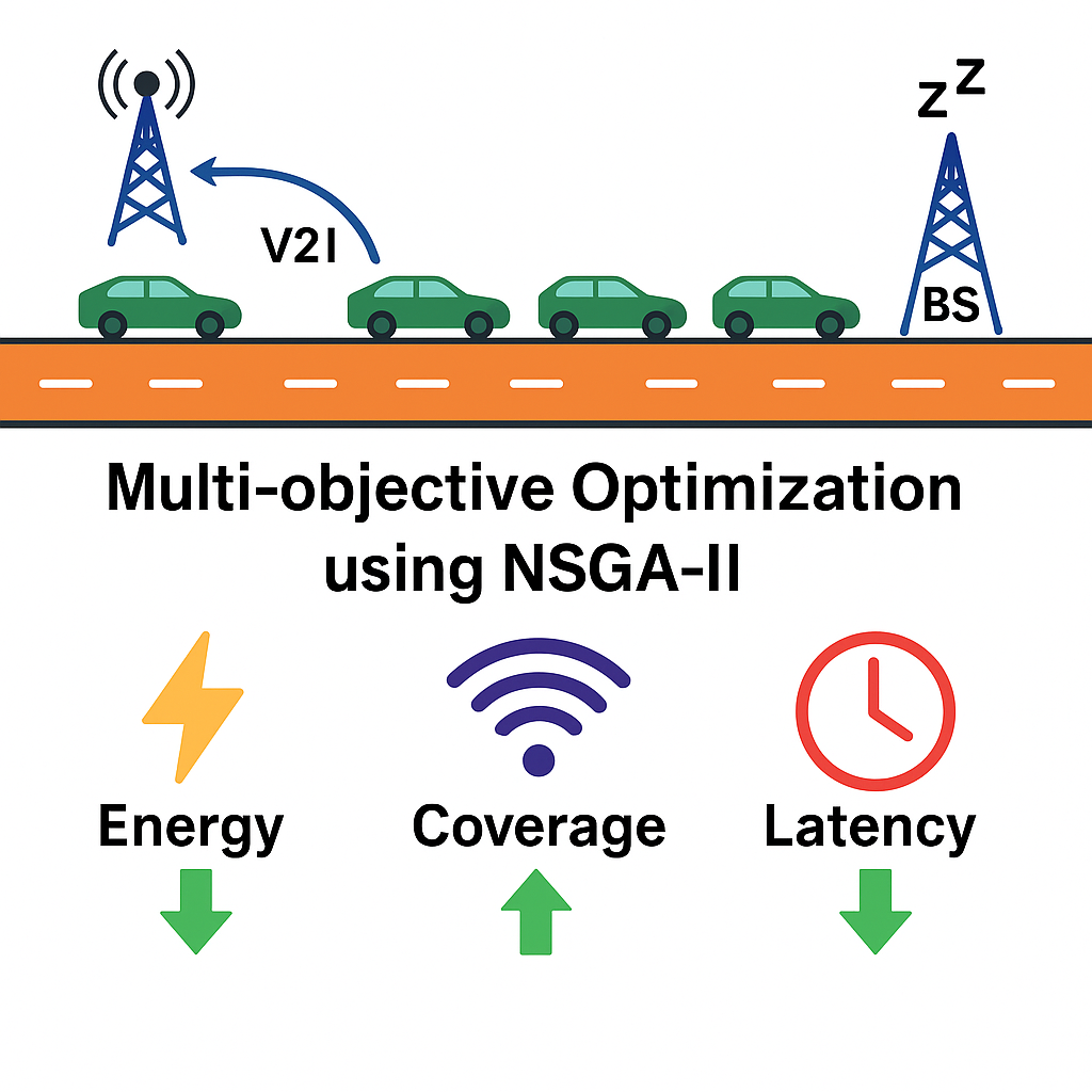 Index terms: 5G and beyond; Autonomous vehicles; Energy efficiency; Hybrid network  architecture; Multi-objective optimization